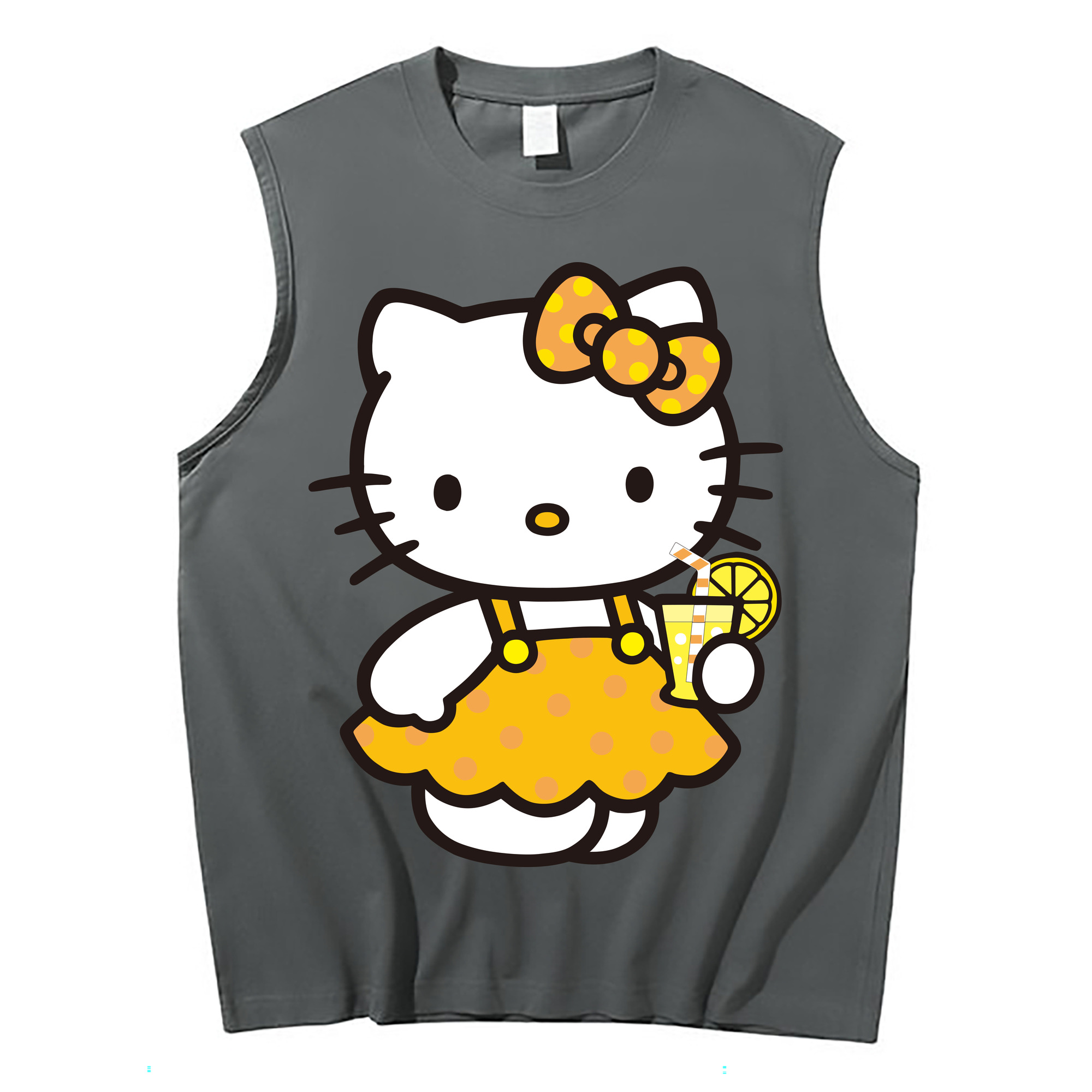 （画像用） Hello Kitty ハローキティ コットン100％タンクトップ（フロントプリント）